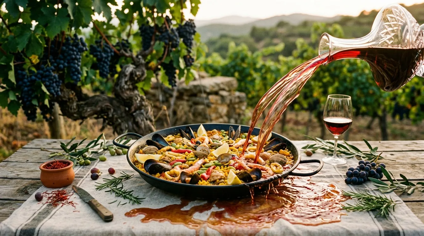 Quel vin rouge avec paella : meilleur choix